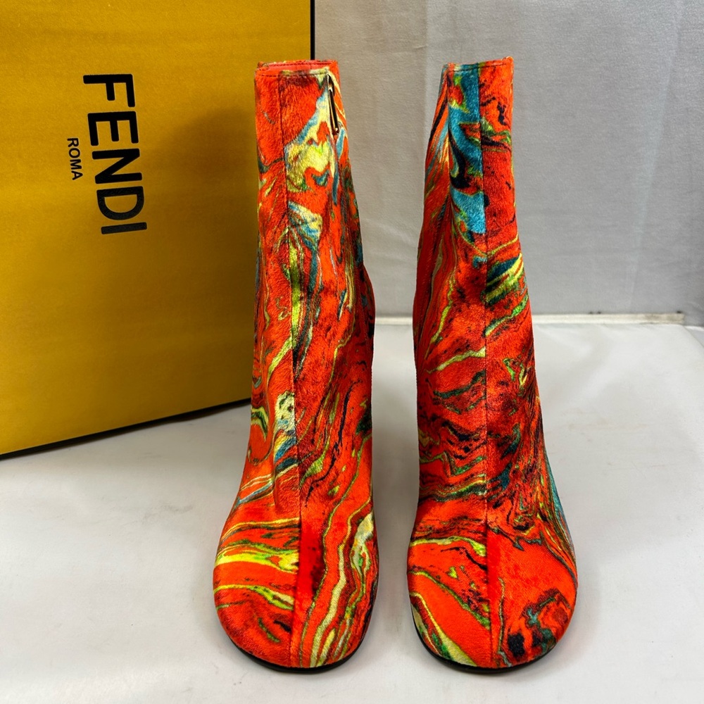 FENDI
Fendi First Printed Wedge Booties